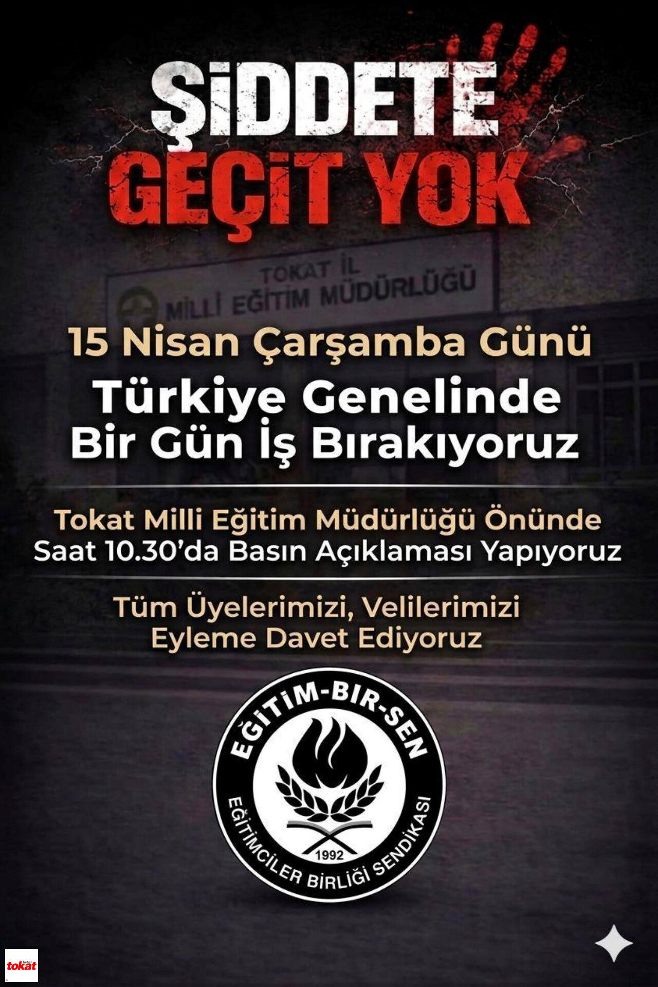 Eğitim Bir Sen Tokat Iş Bırakma Eylemi