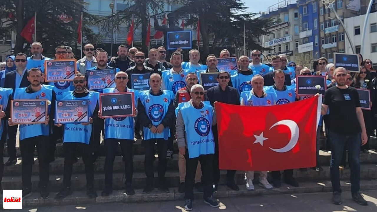 Türk Eğitim Sen Tokat Okul Saldırıları Protesto2