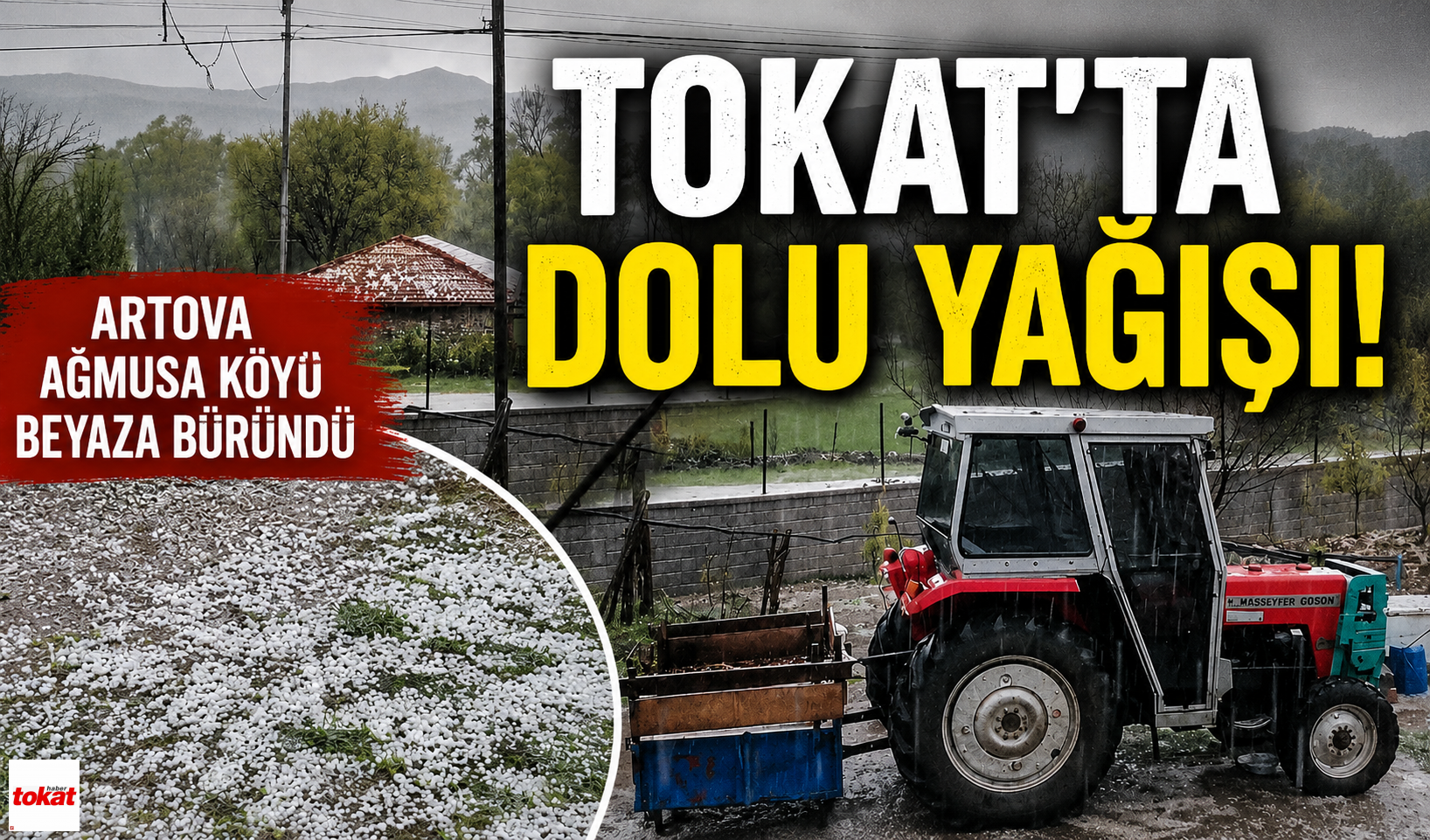 Tokat’ta Dolu Alarmı: Artova’da Beyaza Büründü