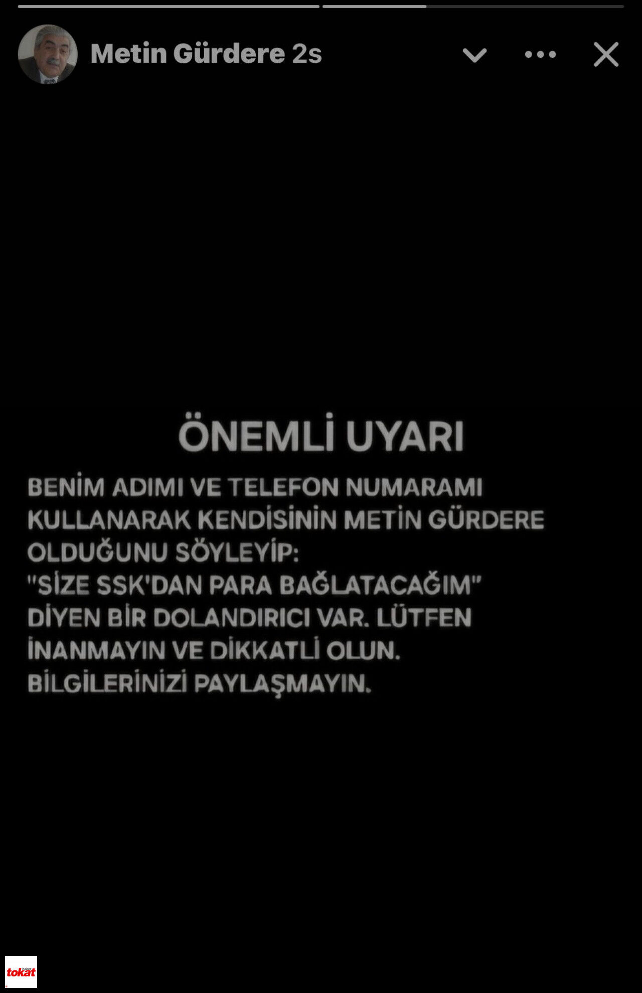 Metin Gürdere Dolandırıcılık Uyarısı1
