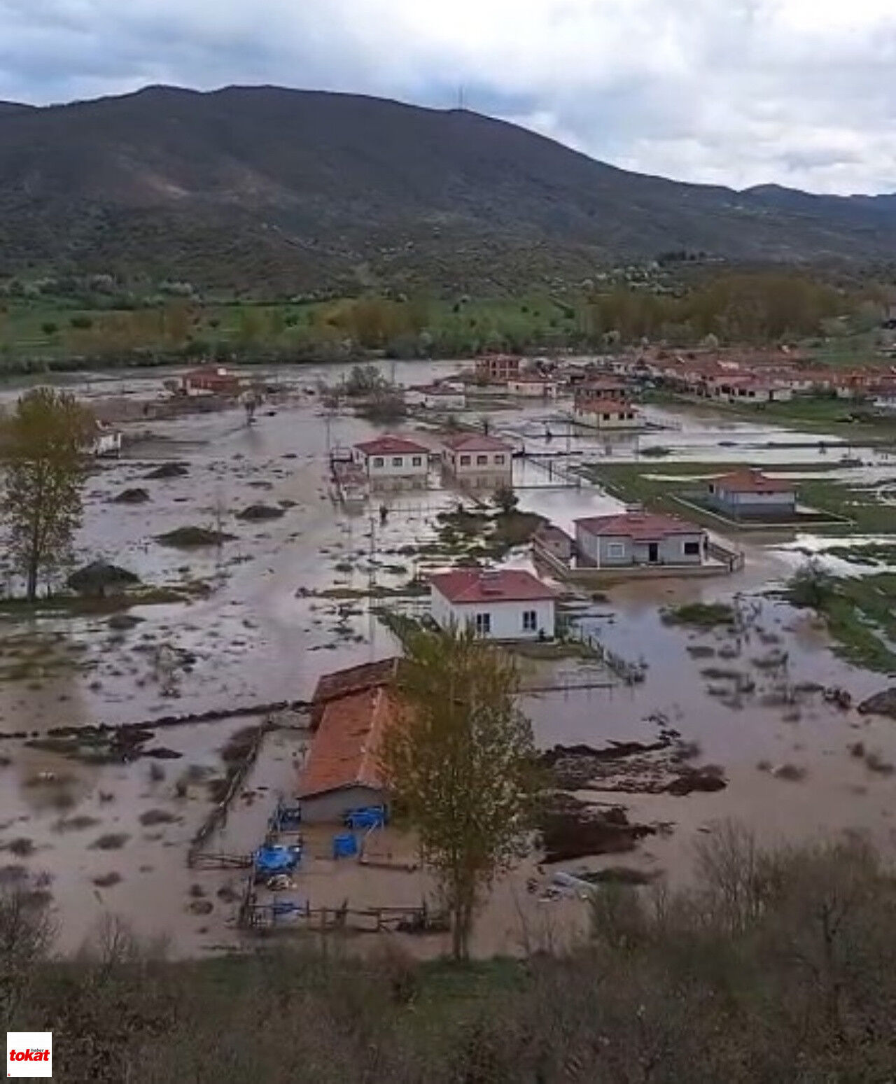 Tokat’ta Yollar Çöktü, Sular Altında Kalan Tarım Arazileri Dron Ile Görüntülendi3