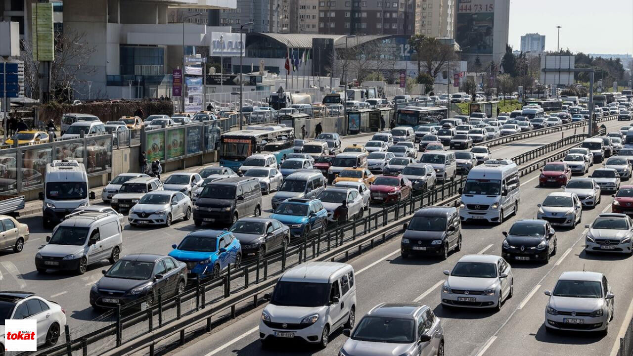 Binlerce Araç Araba Trafik