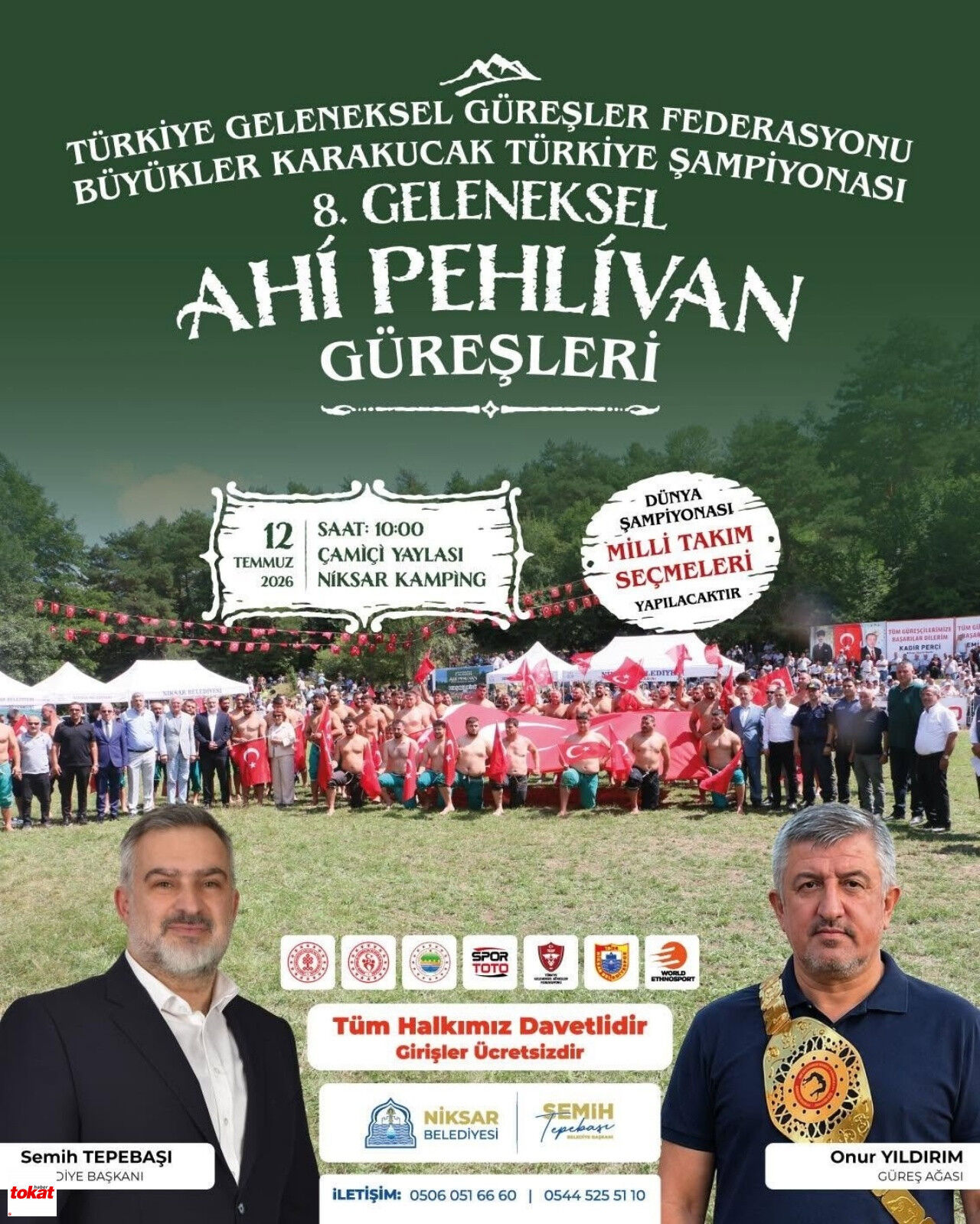 Niksar Büyükler Karakucak Türkiye Şampiyonası 8. Geleneksel Ahi Pehlivan Güreşleri1