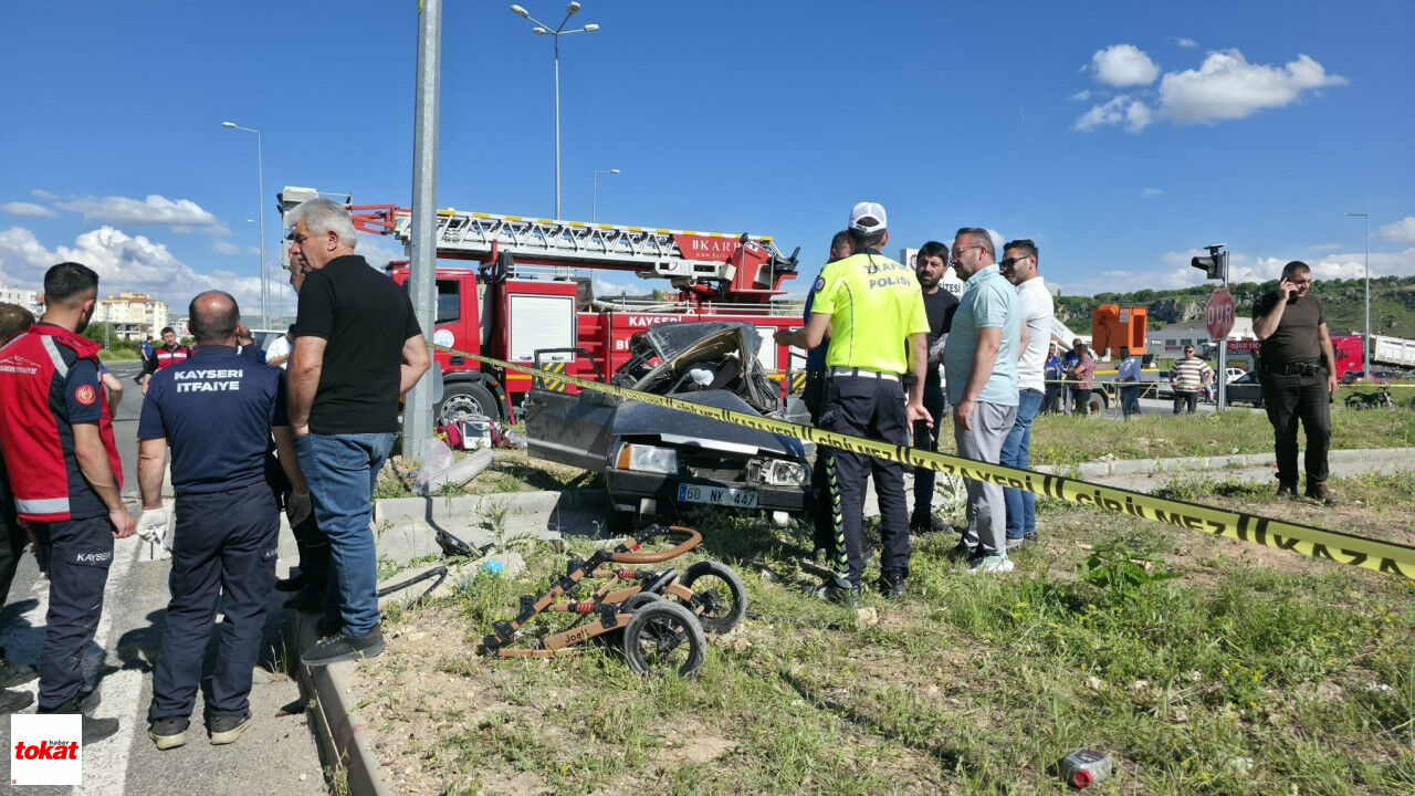 Tokat Plakalı Araç Kayseri’de Kaza Yaptı 3 Ölü, 5 Yaralı1