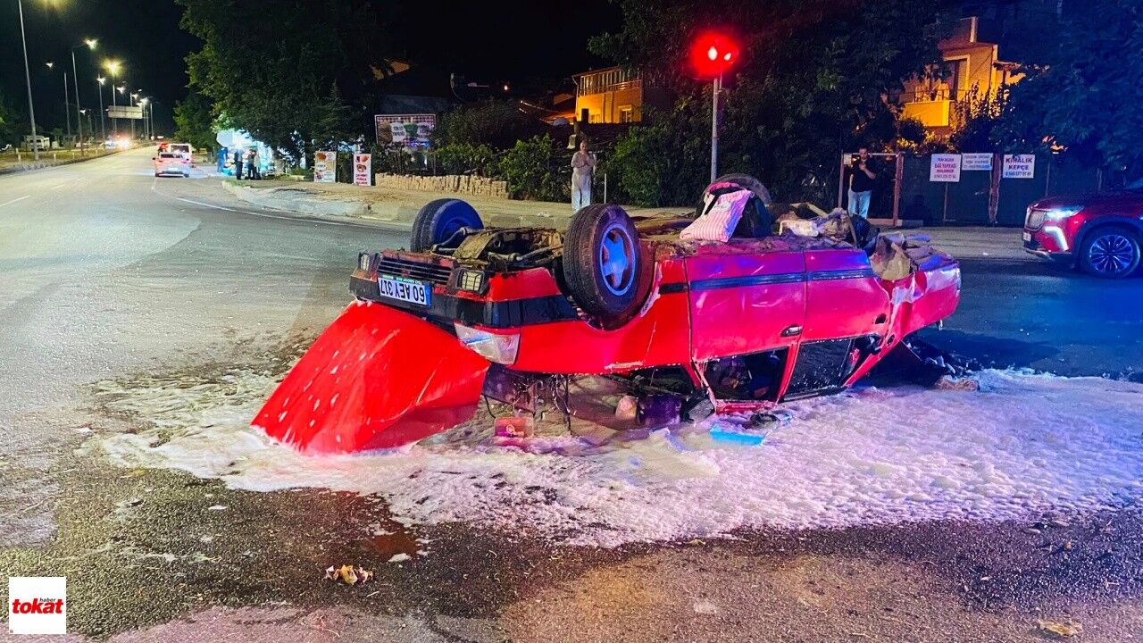 Tokat Çevre Yolu Kavşağı Korkutan Kaza3