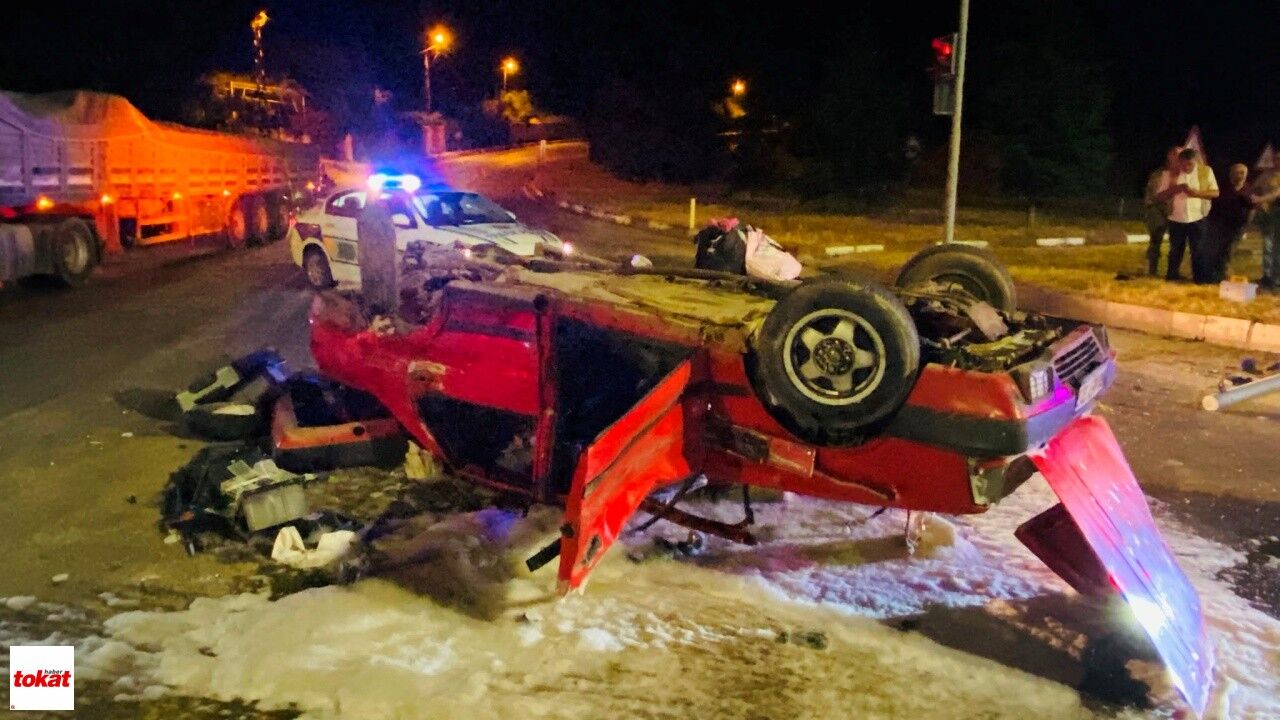 Tokat Çevre Yolu Kavşağı Korkutan Kaza4