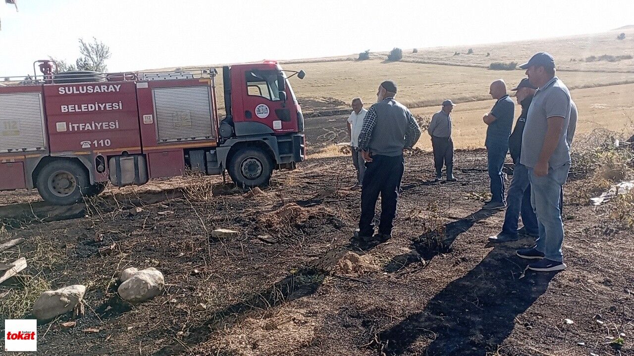 Ocaklıktan Çıkan Kıvılcımlar Otluk Alanda Yangına Neden Oldu