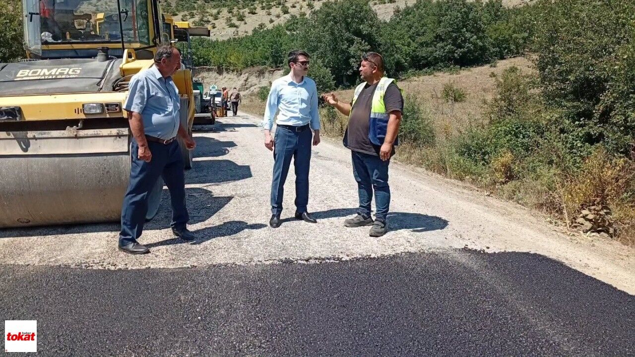 Tokat Reşadiye Tozanlı Grup Yolu Asfalt Çalışmaları2