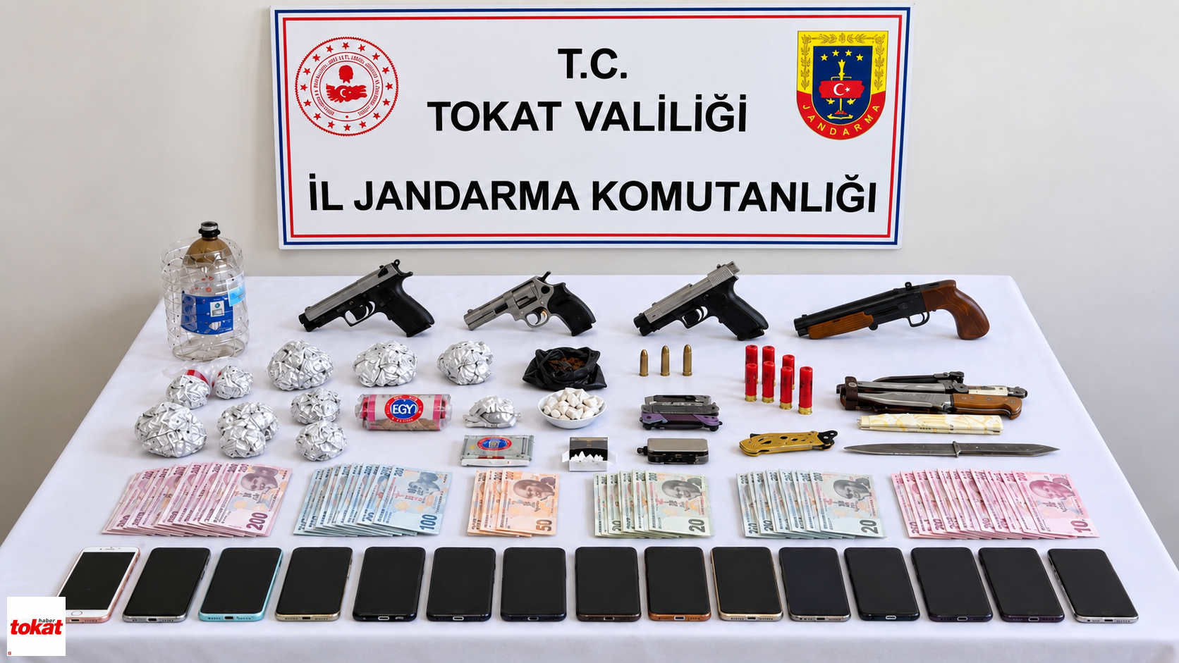 Tokat’ta 3 ilçede eş zamanlı operasyon: 20 şüpheli hakkında işlem